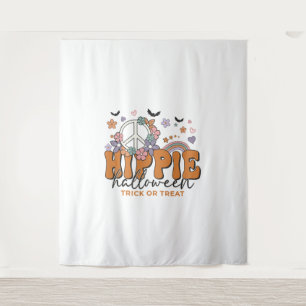 Funny Halloween gezegde Hippie Halloween Wandkleed