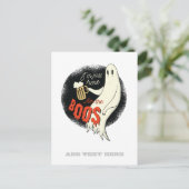 Funny Halloween GHOST BEER hier voor de BOOS Briefkaart (Staand voorkant)