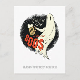 Funny Halloween GHOST BEER hier voor de BOOS Briefkaart