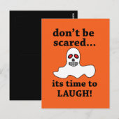 Funny Halloween Ghost Briefkaart (Voorkant / Achterkant)