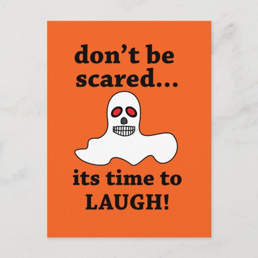 Funny Halloween Ghost Briefkaart (Voorkant)