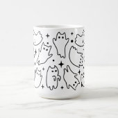 Funny Halloween Ghost Cat voor katten LoverMug Koffiemok (Center)