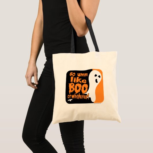 Funny Halloween Ghost Character What Slogan Tote Bag (Voorkant (product))