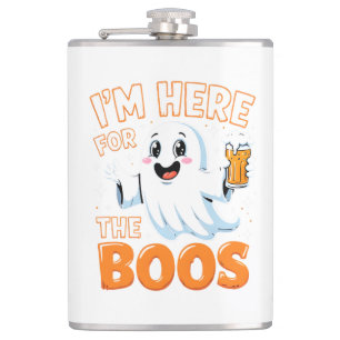 Funny Halloween Ghost Design - "I'm Here for the B Heupfles