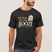 Funny Halloween Ghost Drink Bier Hier voor drank T-shirt (Voorkant)