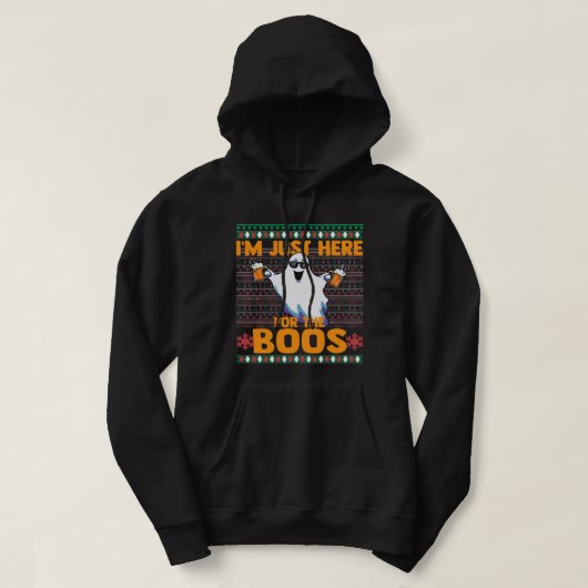 Funny Halloween Ghost I m'n net hier voor de Boos  Hoodie (Design voorkant)