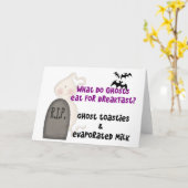 Funny Halloween Ghost Joke Kaart (Gele Bloem)