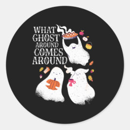Funny Halloween Ghost Pun Boo Dinner Party Ronde Sticker