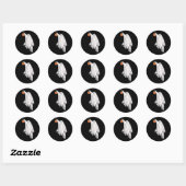 Funny Halloween Ghost Ronde Sticker (Vel)
