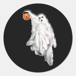 Funny Halloween Ghost Ronde Sticker