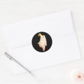 Funny Halloween Ghost Trick or treat Ronde Sticker (Envelop)