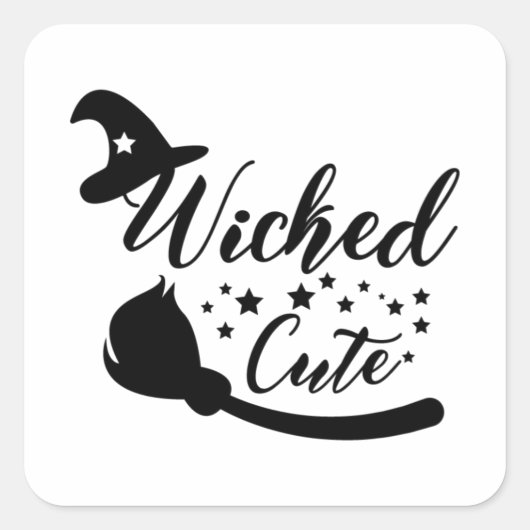 Funny Halloween Gifts - Slecht Schattige Vierkante Sticker (Voorkant)