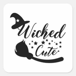 Funny Halloween Gifts - Slecht Schattige Vierkante Sticker