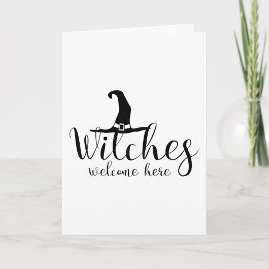 Funny Halloween Gifts - Witches Welkom hier Kaart (Voorkant)