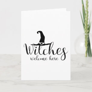 Funny Halloween Gifts - Witches Welkom hier Kaart