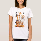 Funny Halloween Giraffe T-Shirt – Boo, Mummy & Wit (Voorkant)