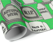 Funny Halloween Gravestone Cadeaupapier (Rol Hoek)