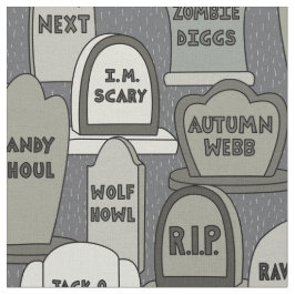 Funny Halloween Gravestone Gravestone Grey Stof