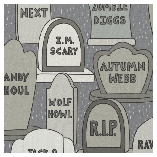 Funny Halloween Gravestone Gravestone Grey Stof (Close Up)
