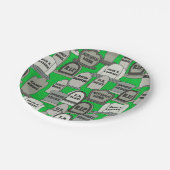 Funny Halloween Gravestone Party Papieren Bordje (Gekanteld)