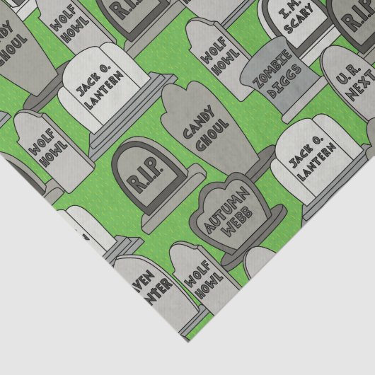 Funny Halloween Gravestone Tissuepapier (Detail)