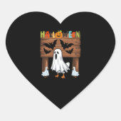 funny halloween hart sticker (Voorkant)