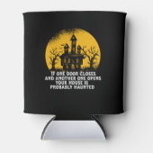 Funny Halloween Haunted House Inspirerend Quote Blikjeskoeler (Voorkant)