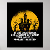 Funny Halloween Haunted House Inspirerend Quote Poster (Voorkant)