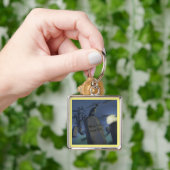 Funny Halloween Headstone Comic Jumbo Sleutelhange Sleutelhanger (Hand)