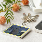 Funny Halloween Headstone Comic Jumbo Sleutelhange Sleutelhanger (Zijkant)