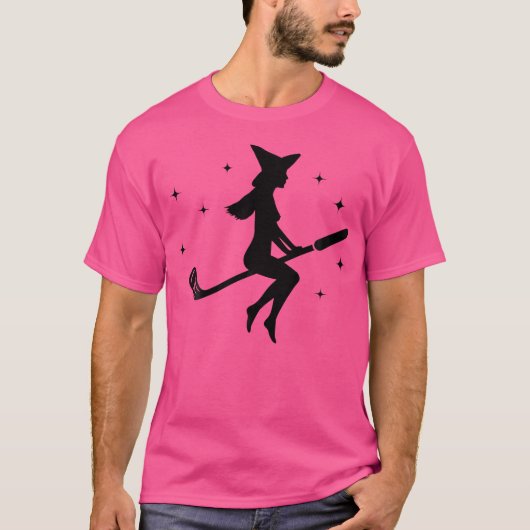 Funny Halloween Heksen Golfstok Shirt Dames Golfe (Voorkant)