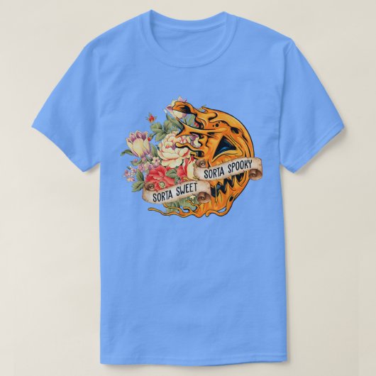 Funny Halloween Herfst Pumpkin Flower Sorta Sweet  T-shirt (Design voorkant)
