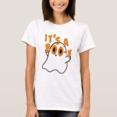 Funny Halloween Het is een Boy Ghost Baby shower W T-shirt (Voorkant)