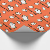 Funny Halloween Het is spookytijd-geesten Cadeaupapier (Hoek)