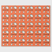 Funny Halloween Het is spookytijd-geesten Cadeaupapier (Vlak)