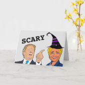 FUNNY HALLOWEEN HILLARY EN TRUMP KAARTEN (Gele Bloem)