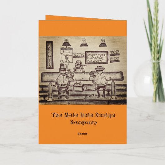 Funny Halloween Hippo Kaart (Achterkant)