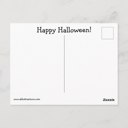 Funny Halloween Humor Briefkaart (Achterkant)