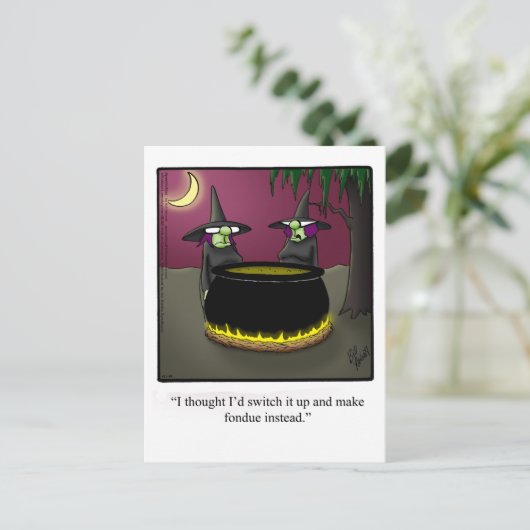 Funny Halloween Humor Briefkaart (Staand voorkant)