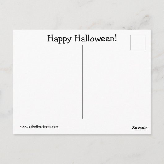 Funny Halloween Humor Briefkaart (Achterkant)