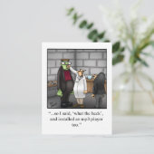 Funny Halloween Humor Briefkaart (Staand voorkant)