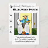 Funny Halloween Humor Party Kaart (Voorkant / Achterkant)