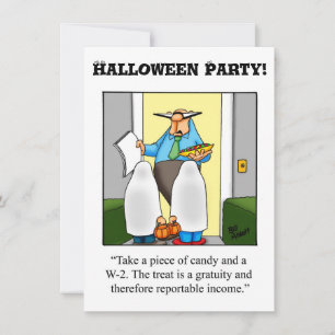 Funny Halloween Humor Party Kaart