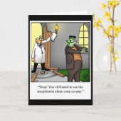 Funny Halloween Humor Wenskaart Kaart (Gele Bloem)