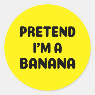 Funny Halloween - Ik ben een Banana Ronde Sticker