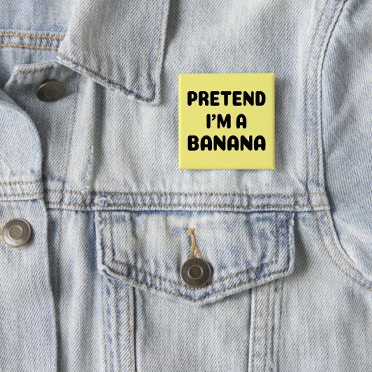Funny Halloween - Ik ben een Banana Vierkante Button 5,1 Cm (In situ)