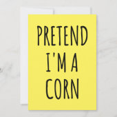 Funny Halloween - Ik ben een Corn. Kaart (Voorkant)