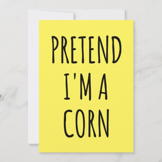 Funny Halloween - Ik ben een Corn. Kaart (Voorkant)