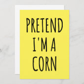 Funny Halloween - Ik ben een Corn. Kaart (Voorkant / Achterkant)