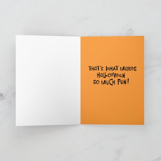 Funny Halloween Kaart (Binnen)